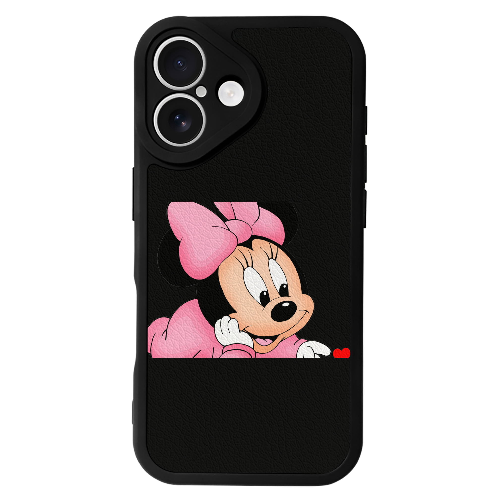 （画像用） ミッキーマウス Mickey Mouse 【iPhone 16シリーズ対応】シリコンスマホケース（レザー調） 材質：シリコン